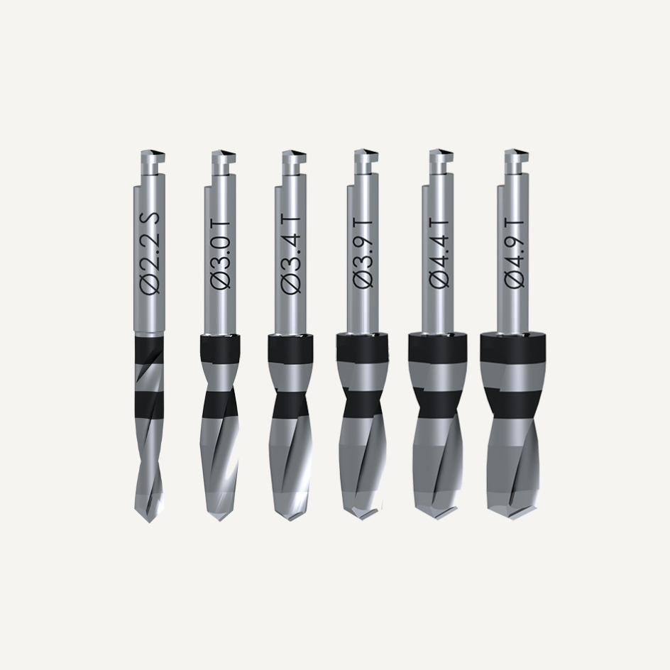 Borrkit Tapered–Korta borr. Spiralborr ∅2.2, 3.0T, 3.4T, 3.9T, 4.4T, och 4.9T